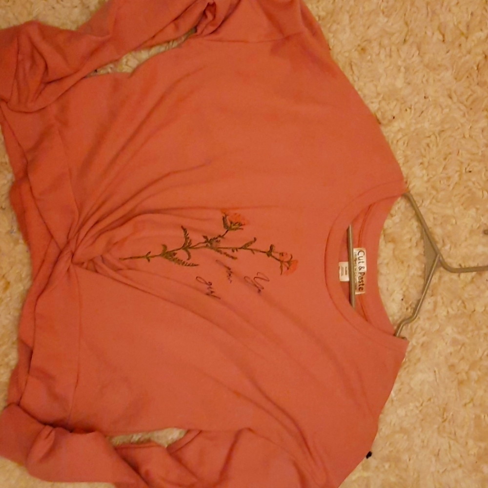 Brownish pinkish purplish size x-large brand cut and paste